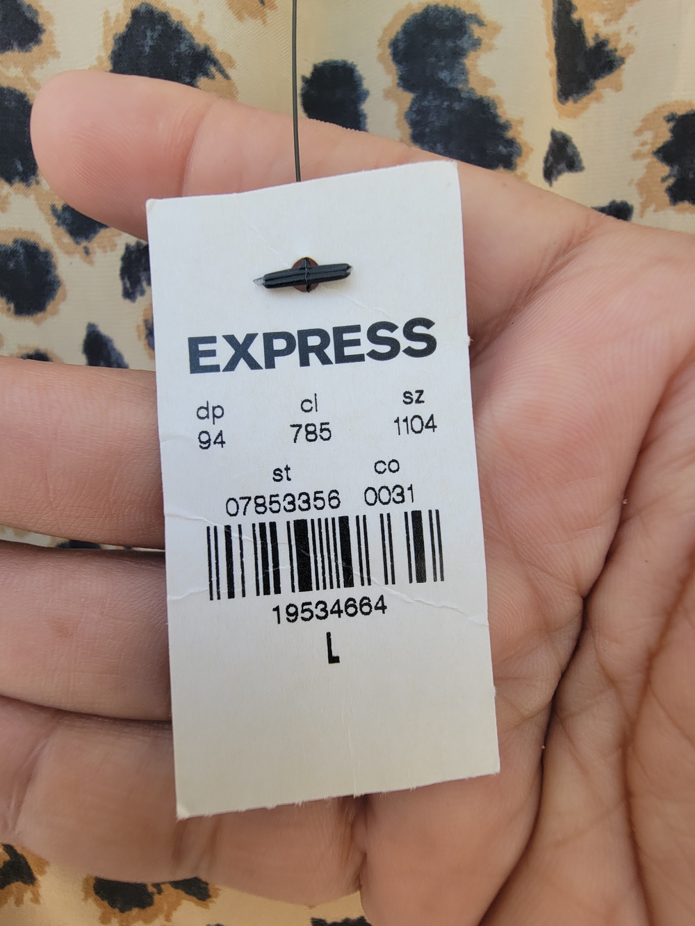 Express Leopard Print Long Sleeve Wrap Dress in Tan and Black - Picture 2 of 13